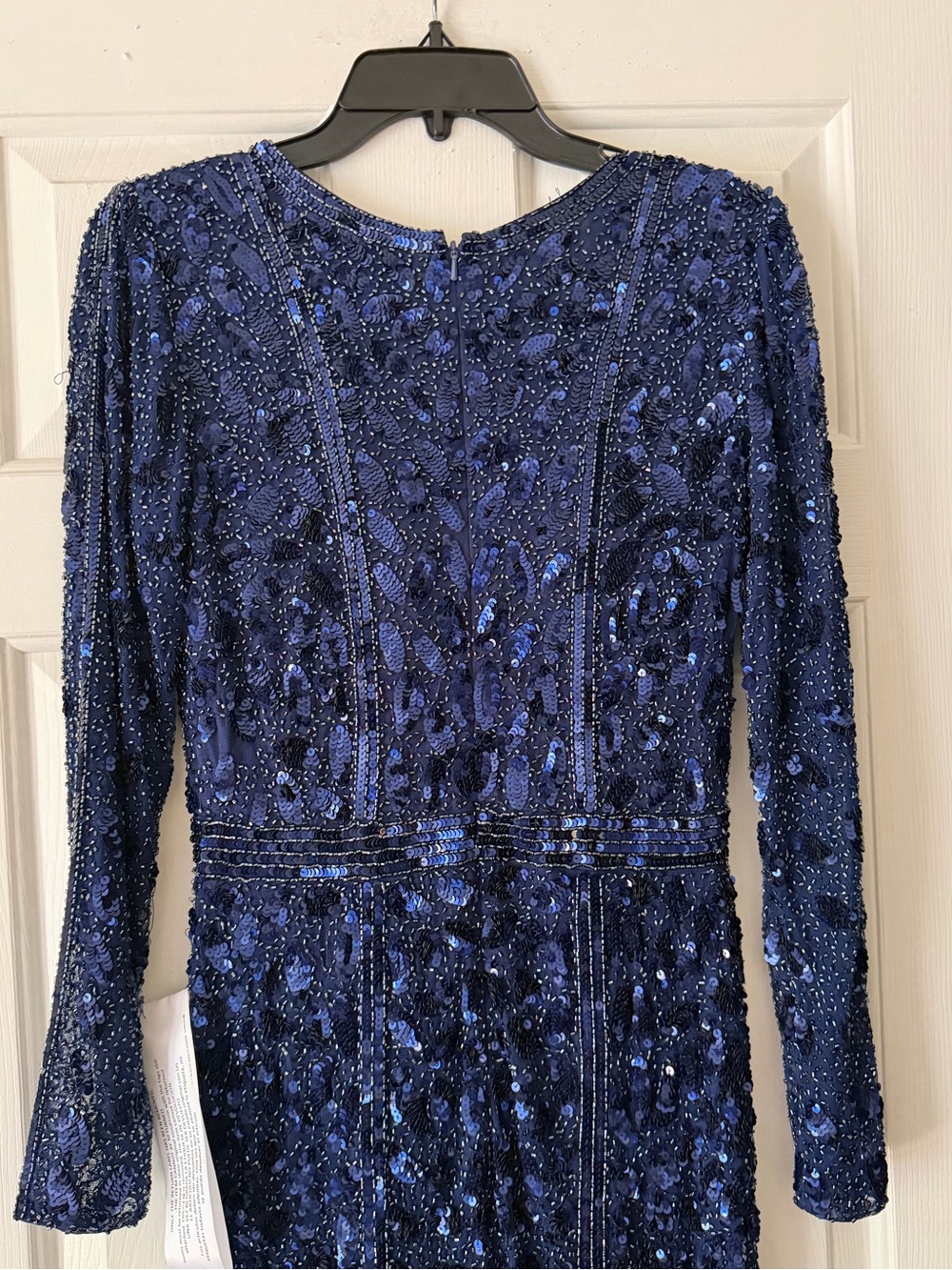 Mac Duggal embellished evening gown, size 6, midnight navy blue, formal - Picture 6 of 11